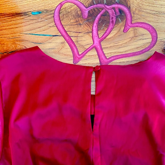 Red Eloquii Tie Front Dress - Picture 4 of 5